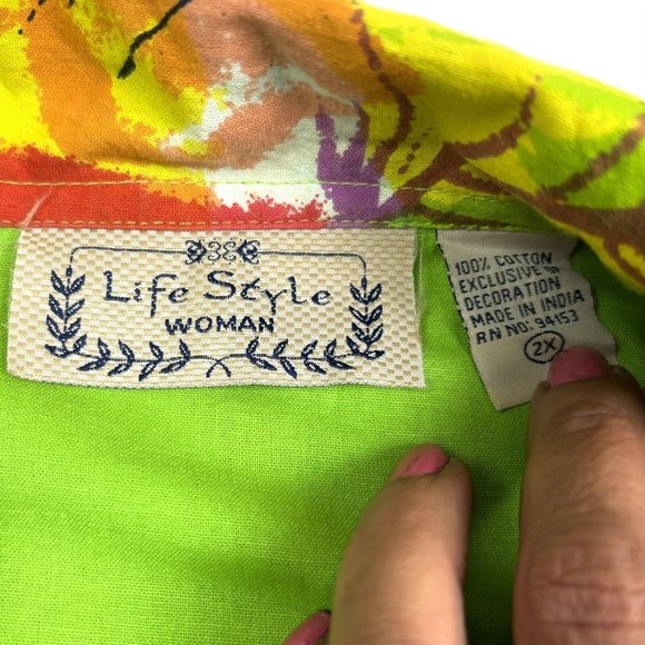 VTG‎ Life Style Art To Wear Jacket Blazer Women’s 2X Glass Buttons Sequins EUC - Picture 9 of 12